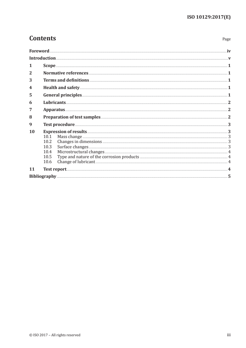 ISO 10129:2017 ISO 10129:2017 - Plain bearings — Testing of bearing metals — Resistance to corrosion by lubricants under static conditions/10/2017 - Page 3 preview