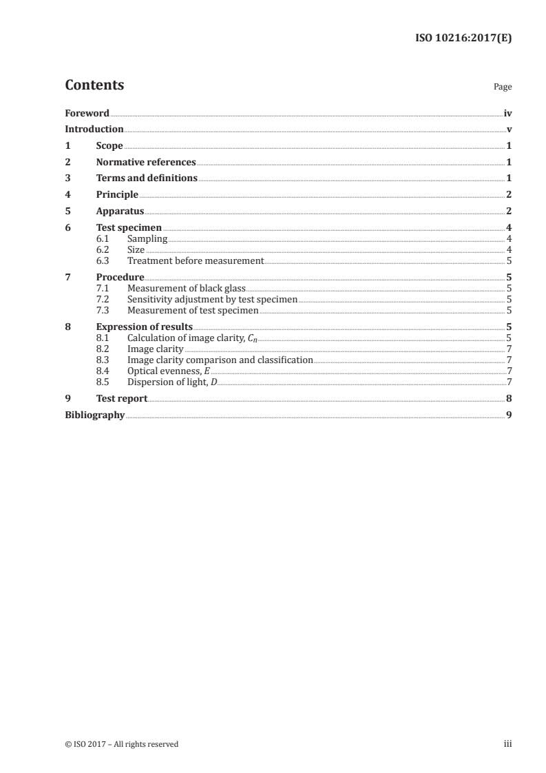 ISO 10216:2017 ISO 10216:2017 - Anodizing of aluminium and its alloys — Instrumental determination of image clarity of anodic oxidation coatings — Instrumental method/9/2017 - Page 3 preview