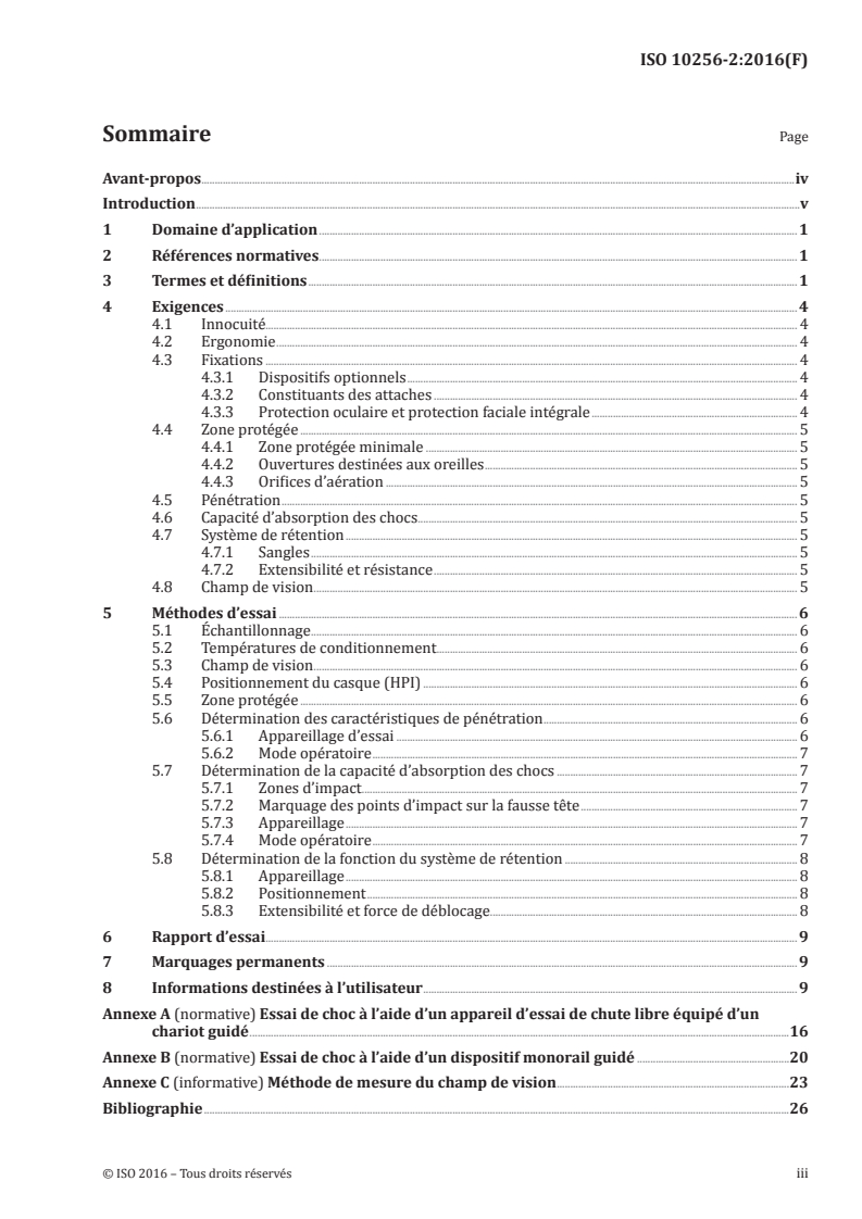 ISO 10256-2:2016 ISO 10256-2:2016 - Équipements de protection destinés à être utilisés en hockey sur glace — Partie 2: Protections de tête pour les skateurs/24/2016 - Page 3 preview