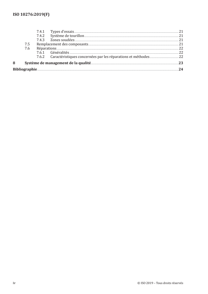 ISO 10276:2019 ISO 10276:2019 - Énergie nucléaire — Technologie du combustible — Systèmes de tourillons pour colis de transport de matières radioactives/11/2019 - Page 4 preview