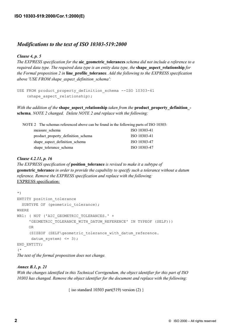 ISO_10303-519_2000_Cor_1_2000(E)-Character_PDF_document - ISO/DIS 10303-239 - Industrial automation systems and integration — Product data representation and exchange — Part 239: Application protocol: Product life cycle support (PLCS)
Released:31. 05. 2023
