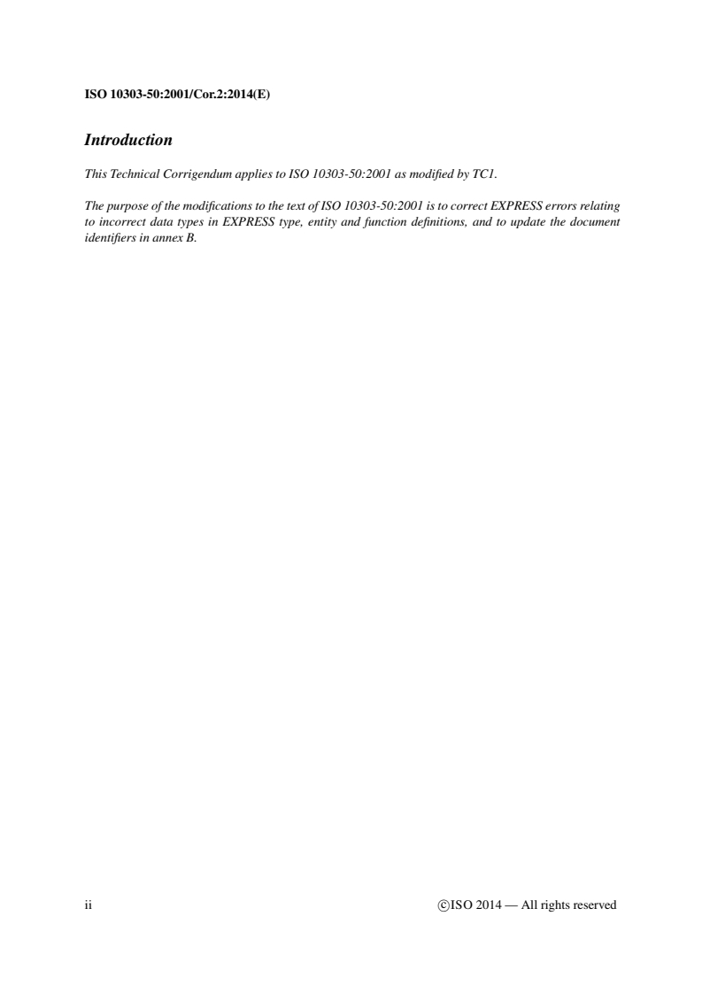 ISO_10303-50_2002_Cor_2_2014 - ISO/DIS 10303-239 - Industrial automation systems and integration — Product data representation and exchange — Part 239: Application protocol: Product life cycle support (PLCS)
Released:31. 05. 2023