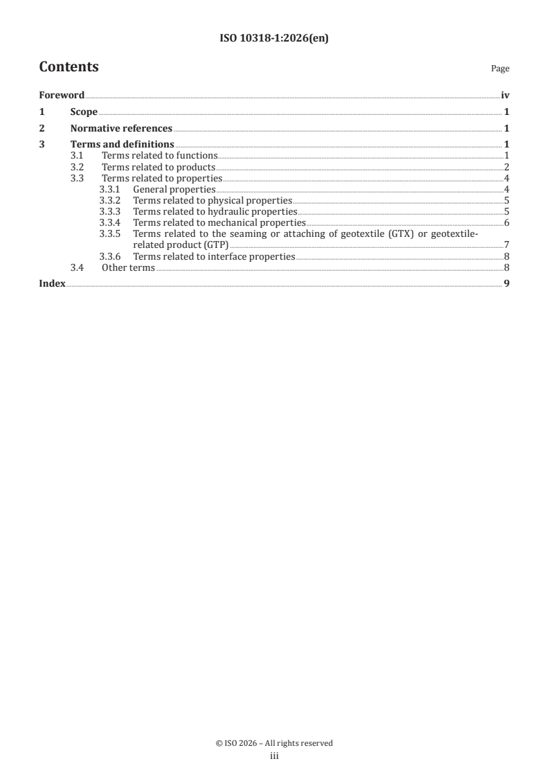 ISO 10318-1:2026 ISO 10318-1:2026 - Geosynthetics — Part 1: Vocabulary
Released:9. 01. 2026 - Page 3 preview