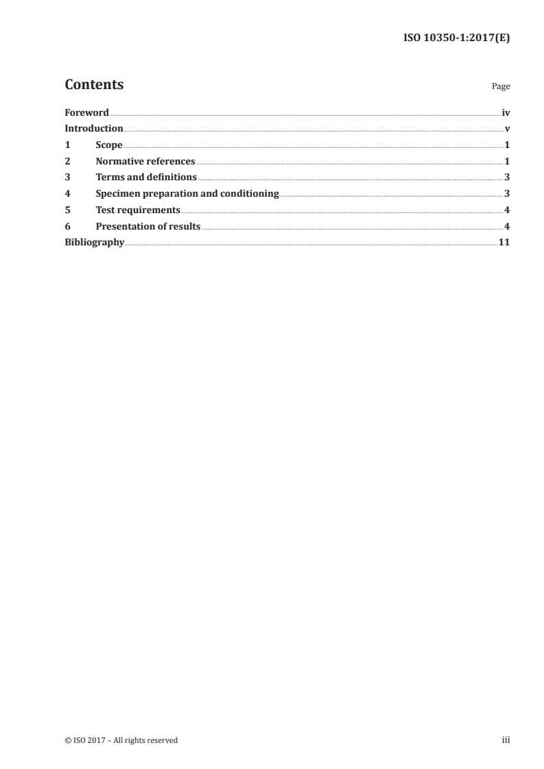 ISO 10350-1:2017 ISO 10350-1:2017 - Plastics — Acquisition and presentation of comparable single-point data — Part 1: Moulding materials/11/2017 - Page 3 preview
