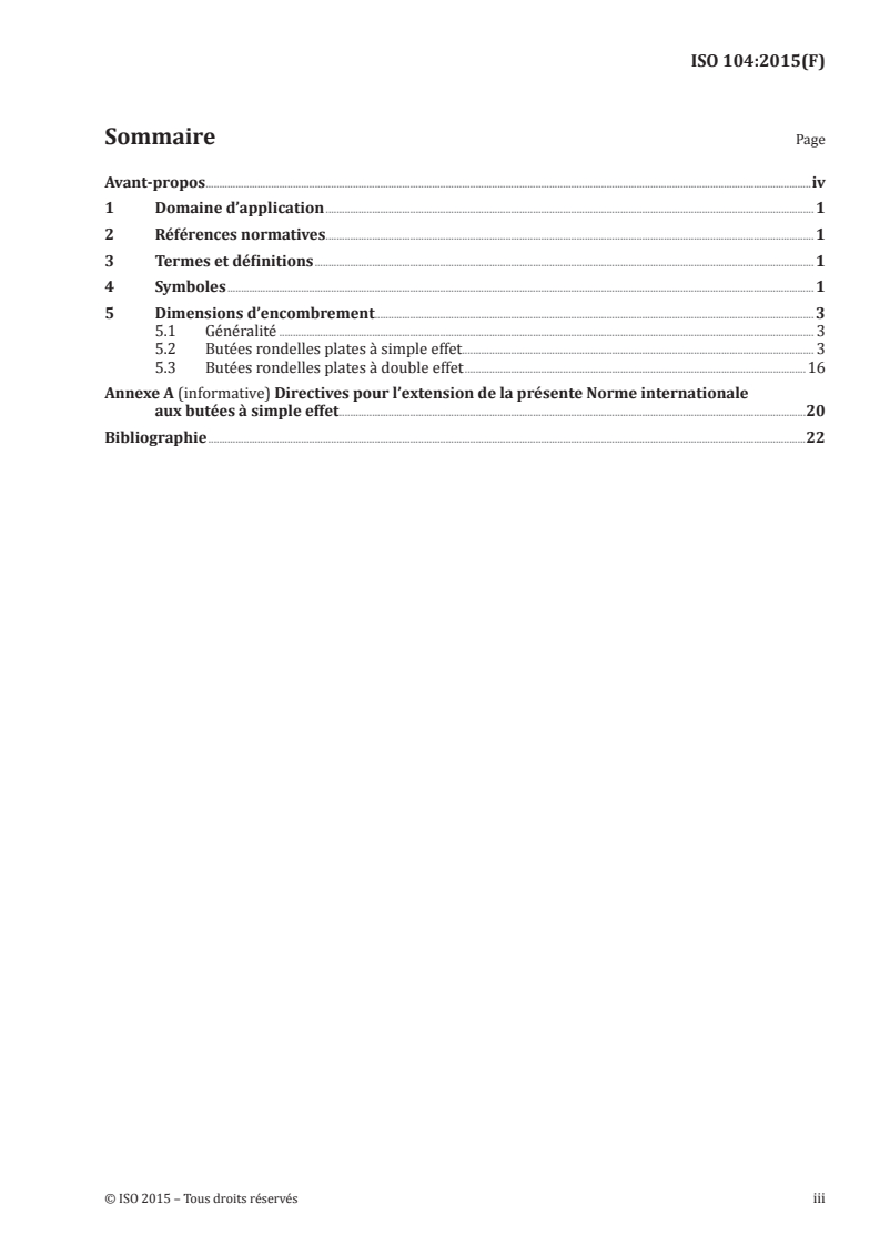 ISO 104:2015 ISO 104:2015 - Roulements — Butées — Dimensions d'encombrement, plan général/17/2015 - Page 3 preview