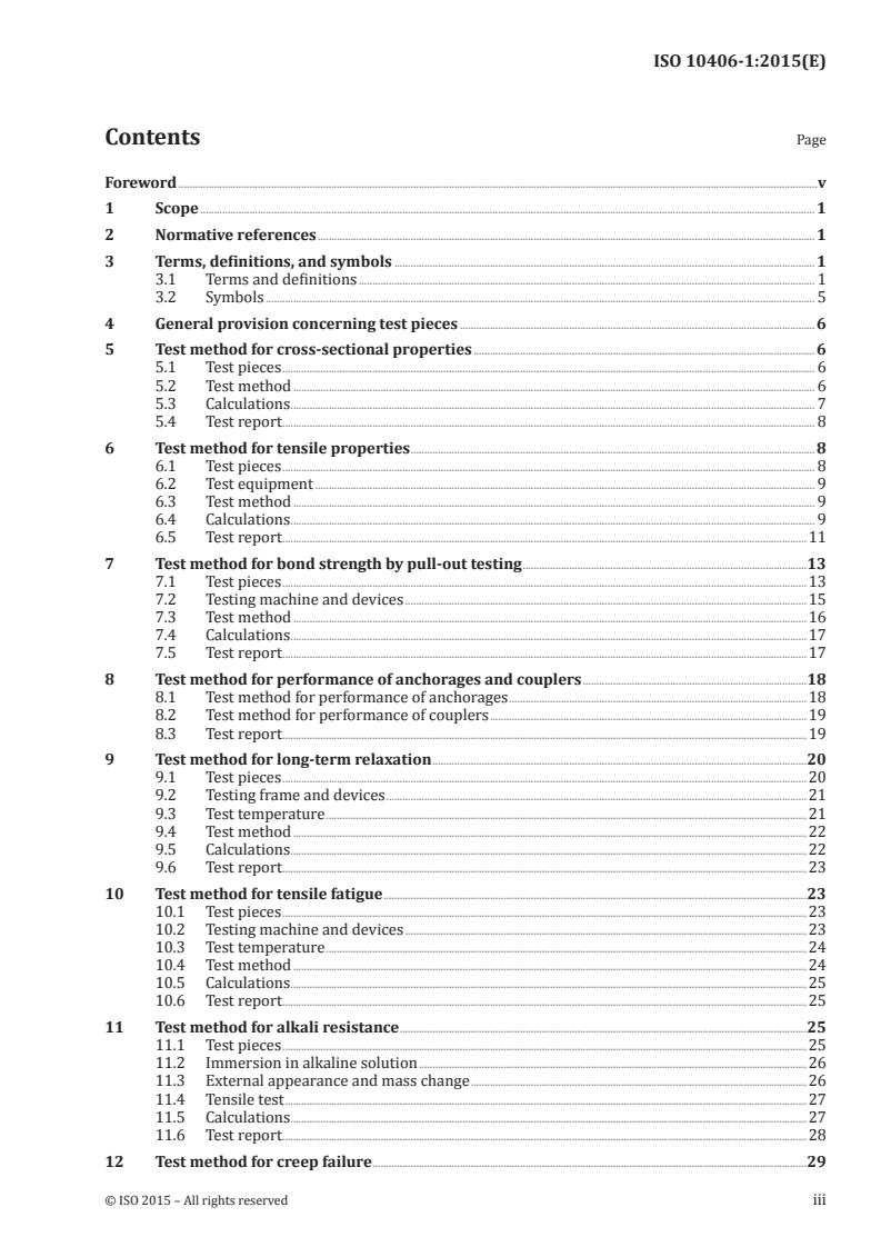 ISO 10406-1:2015 ISO 10406-1:2015 - Fibre-reinforced polymer (FRP) reinforcement of concrete — Test methods — Part 1: FRP bars and grids/12/2015 - Page 3 preview