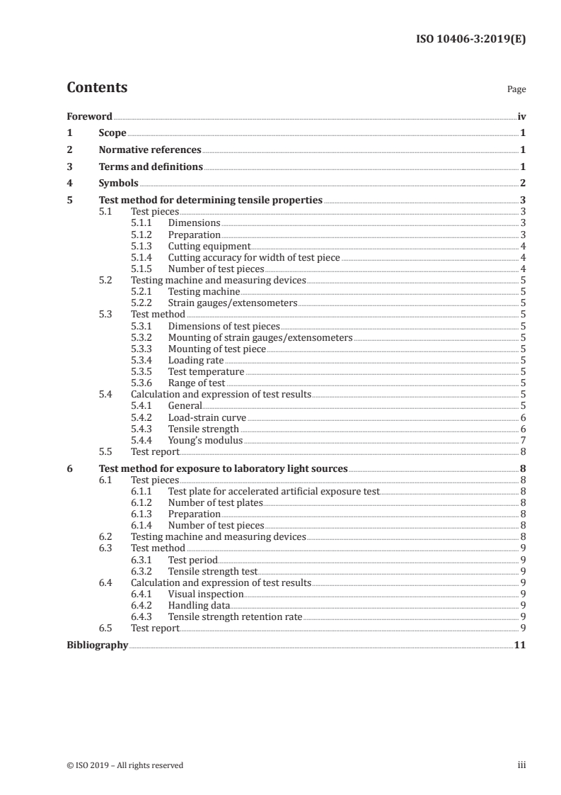 ISO 10406-3:2019 ISO 10406-3:2019 - Fibre-reinforced polymer (FRP) reinforcement of concrete — Test methods — Part 3: CFRP strips/25/2019 - Page 3 preview
