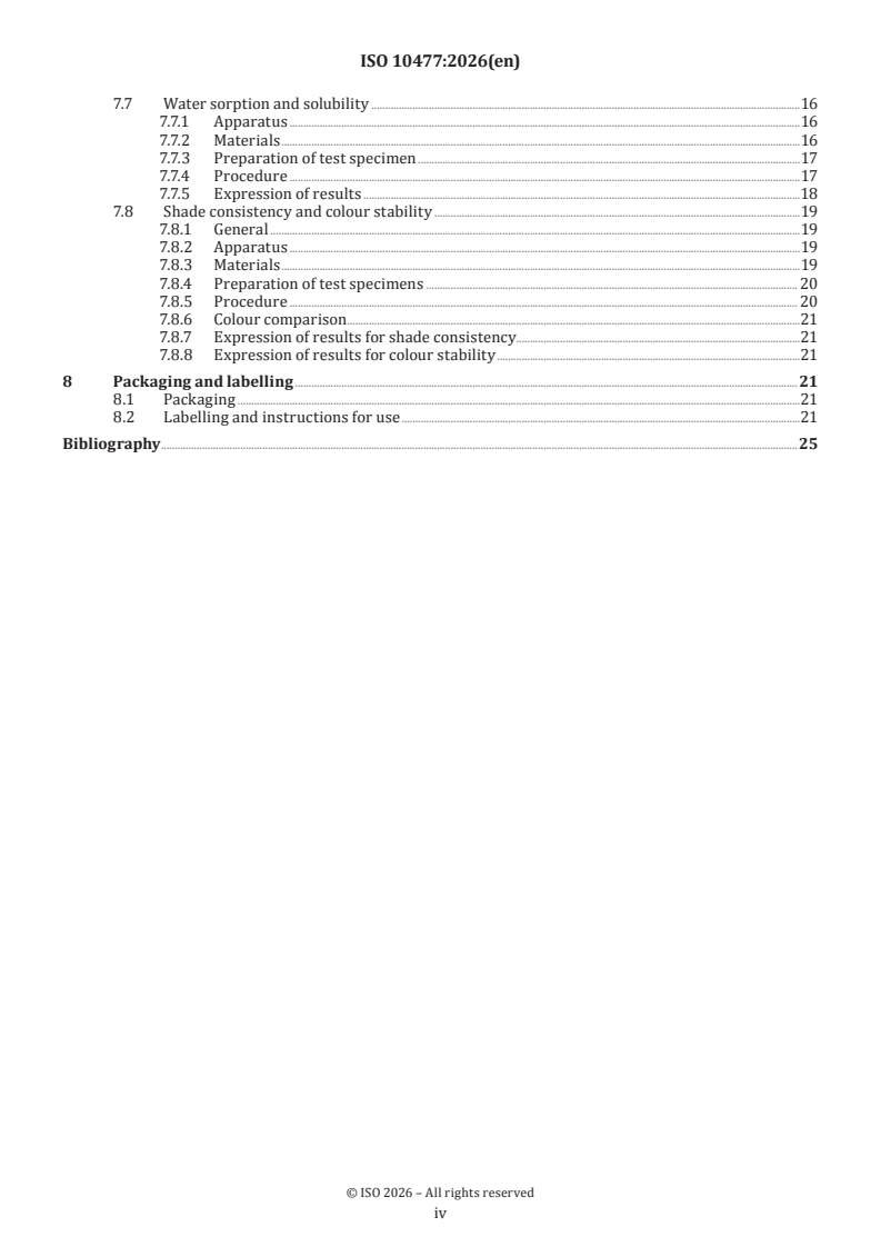 ISO 10477:2026 ISO 10477:2026 - Dentistry — Polymer-based crown and veneering materials - Page 4 preview