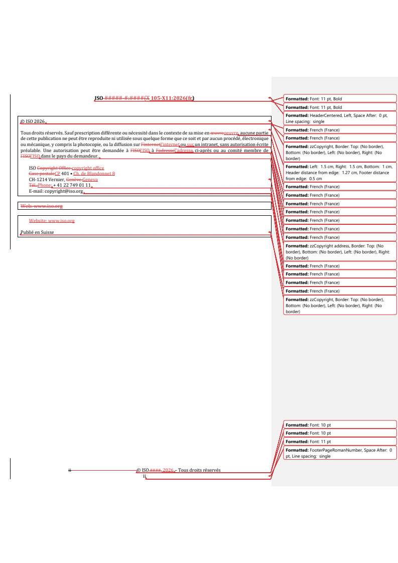 ISO 105-X11:2026 REDLINE ISO 105-X11:2026 - Textiles — Essais de solidité des coloris — Partie X11: Solidité des coloris au pressage à chaud - Page 2 preview