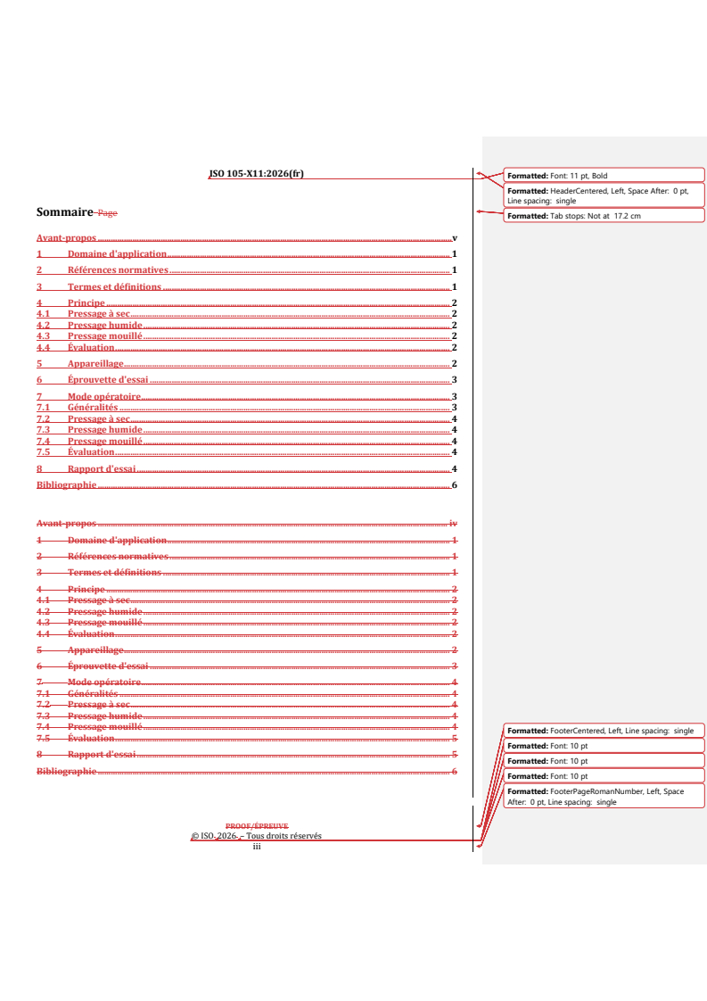 ISO 105-X11:2026 REDLINE ISO 105-X11:2026 - Textiles — Essais de solidité des coloris — Partie X11: Solidité des coloris au pressage à chaud - Page 3 preview