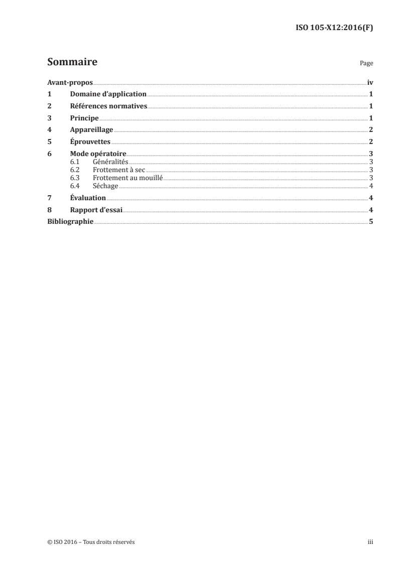 ISO 105-X12:2016 ISO 105-X12:2016 - Textiles — Essais de solidité des coloris — Partie X12: Solidité des coloris au frottement/25/2016 - Page 3 preview
