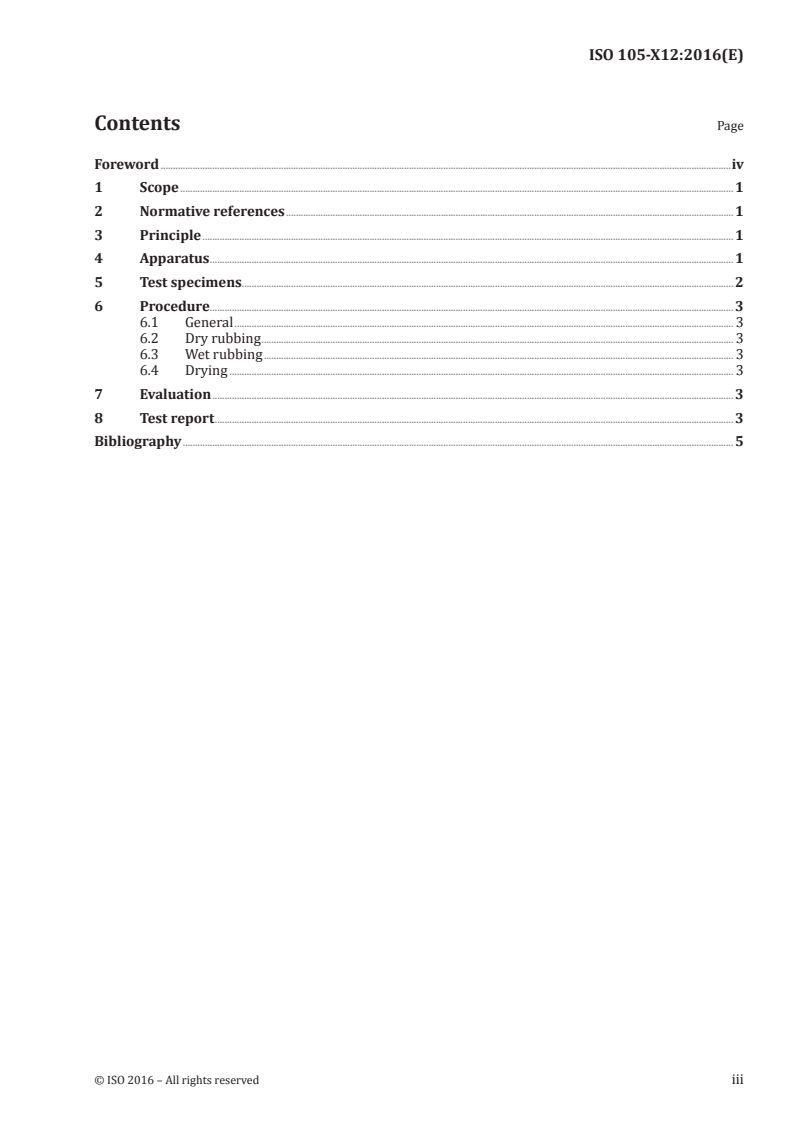 ISO 105-X12:2016 ISO 105-X12:2016 - Textiles — Tests for colour fastness — Part X12: Colour fastness to rubbing/25/2016 - Page 3 preview