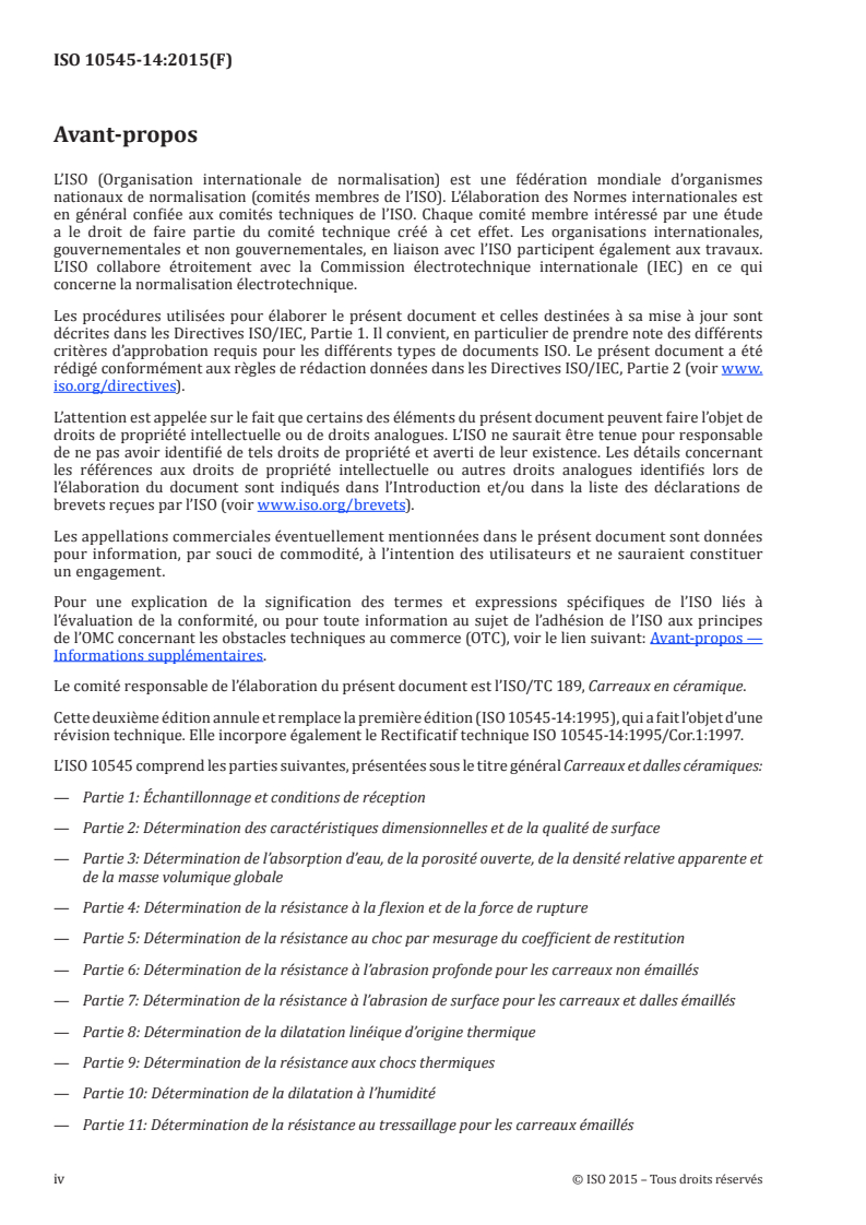 ISO 10545-14:2015 ISO 10545-14:2015 - Carreaux et dalles céramiques — Partie 14: Détermination de la résistance aux taches/11/2015 - Page 4 preview