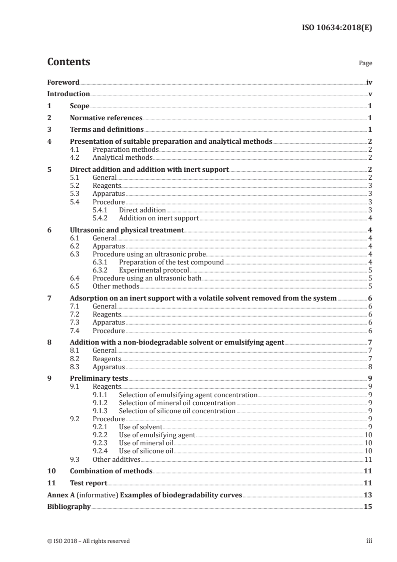 ISO 10634:2018 ISO 10634:2018 - Water quality — Preparation and treatment of poorly water-soluble organic compounds for the subsequent evaluation of their biodegradability in an aqueous medium
Released:10/25/2018 - Page 3 preview