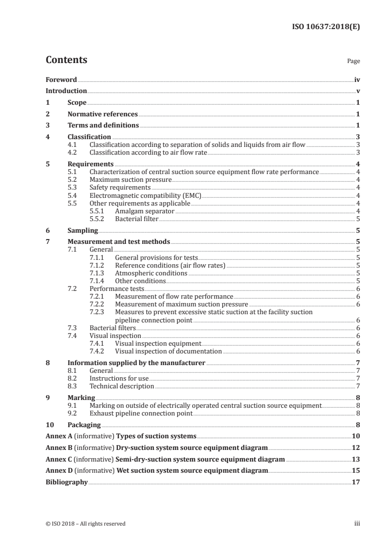ISO 10637:2018 ISO 10637:2018 - Dentistry — Central suction source equipment/17/2018 - Page 3 preview