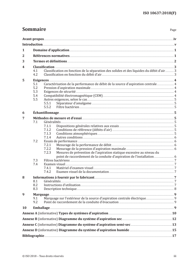 ISO 10637:2018 ISO 10637:2018 - Médecine bucco-dentaire — Systèmes d'aspiration centrale/17/2018 - Page 3 preview