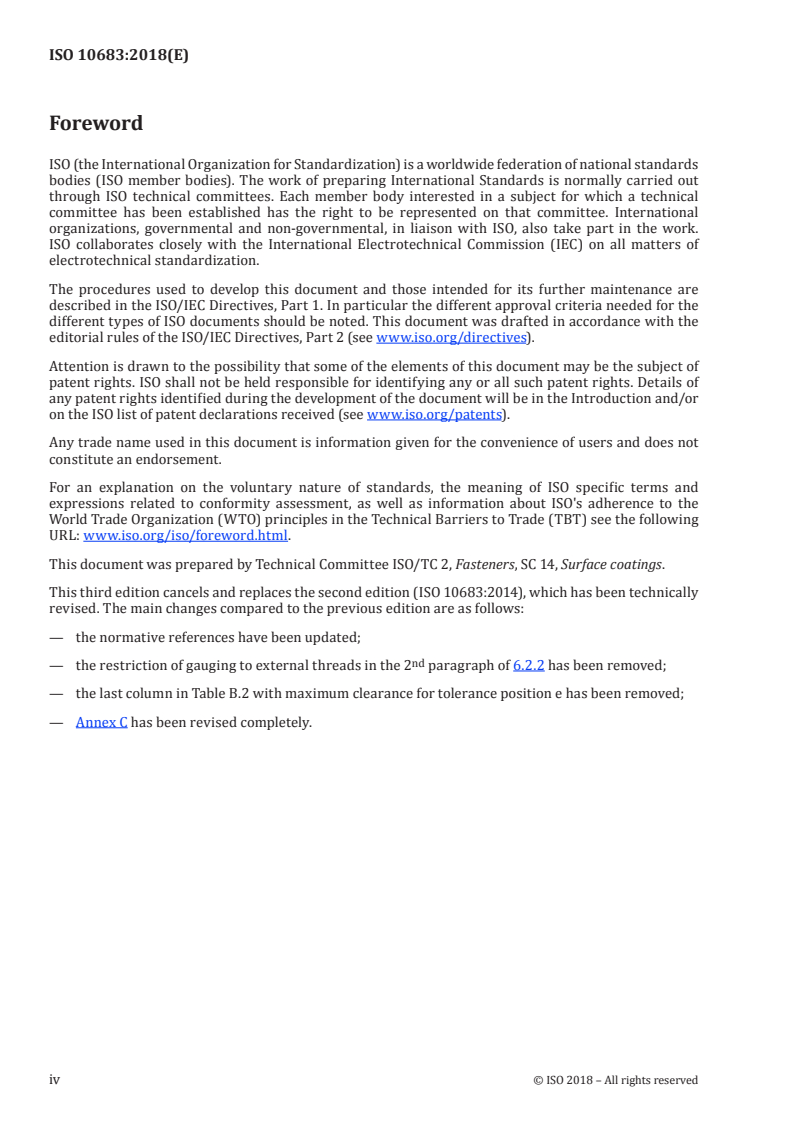 ISO 10683:2018 ISO 10683:2018 - Fasteners — Non-electrolytically applied zinc flake coating systems/13/2018 - Page 4 preview