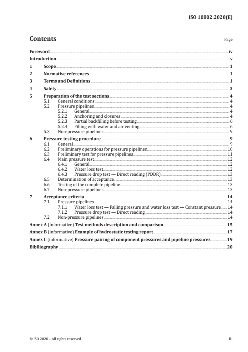ISO 10802:2020 ISO 10802:2020 - Ductile iron pipelines — Hydrostatic testing after installation/28/2020 - Page 3 preview
