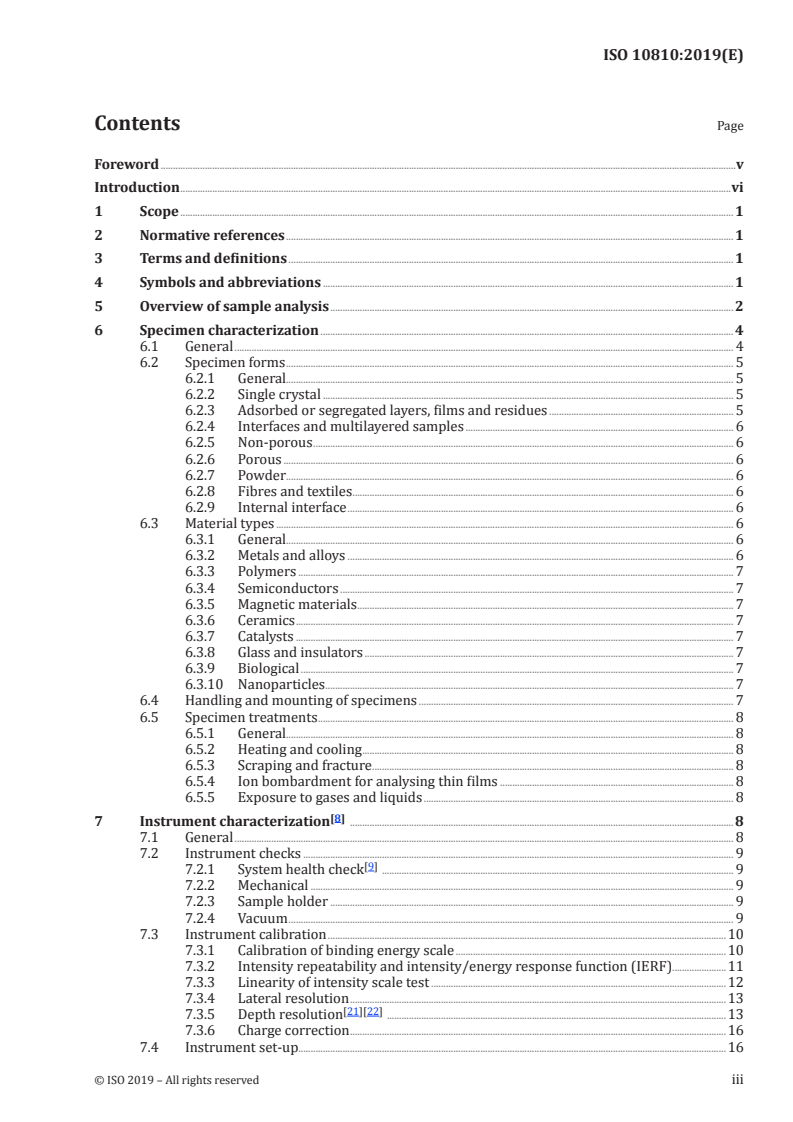 ISO 10810:2019 ISO 10810:2019 - Surface chemical analysis — X-ray photoelectron spectroscopy — Guidelines for analysis/22/2019 - Page 3 preview