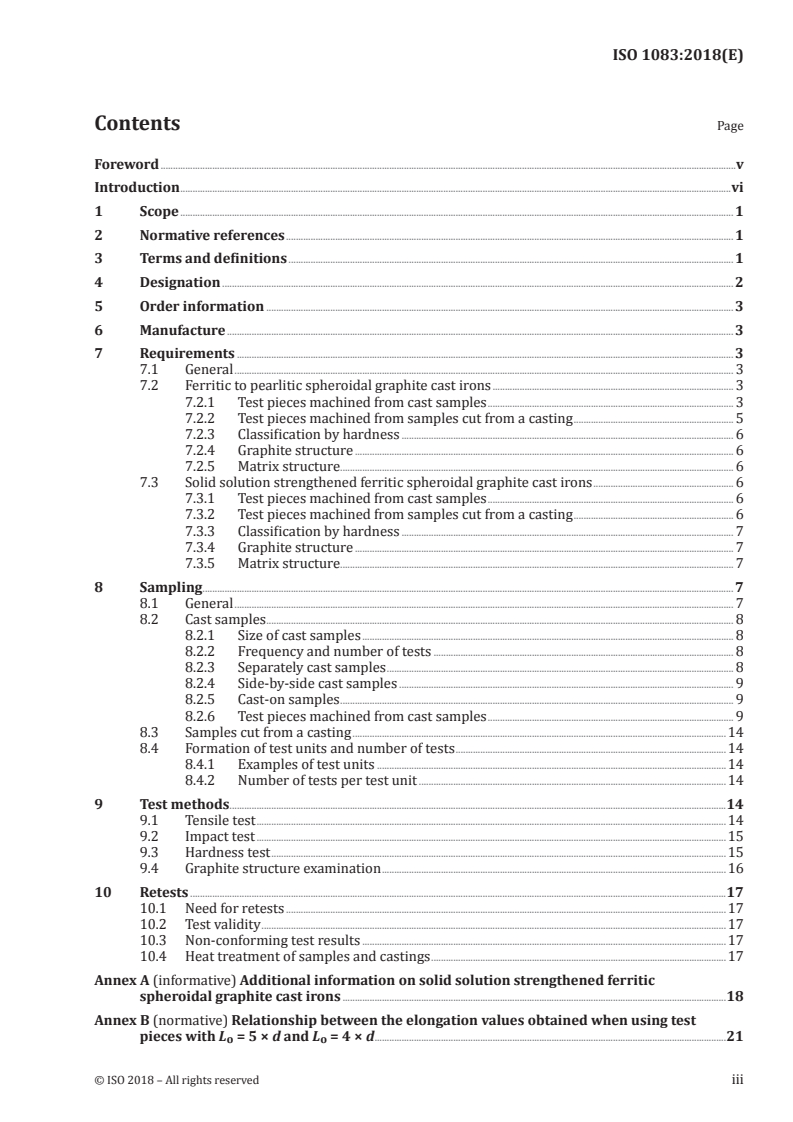 ISO 1083:2018 ISO 1083:2018 - Spheroidal graphite cast irons — Classification/3/2018 - Page 3 preview