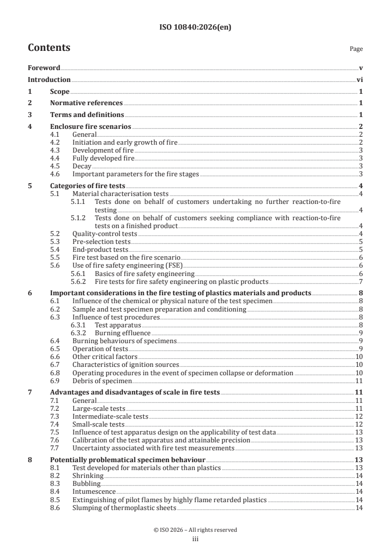ISO 10840:2026 ISO 10840:2026 - Plastics — Specifications and guidance for the use of standard fire tests - Page 3 preview