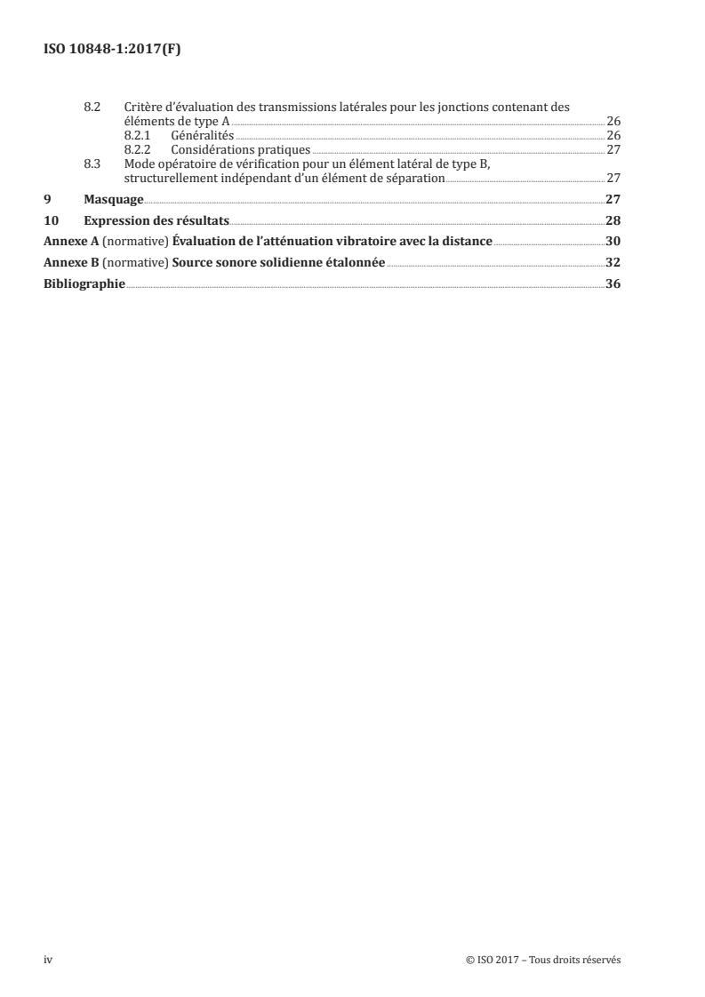 ISO 10848-1:2017 ISO 10848-1:2017 - Acoustique — Mesurage en laboratoire et sur site des transmissions latérales du bruit aérien, des bruits de choc et du bruit d'équipement technique de bâtiment entre des pièces adjacentes — Partie 1: Document cadre/14/2017 - Page 4 preview