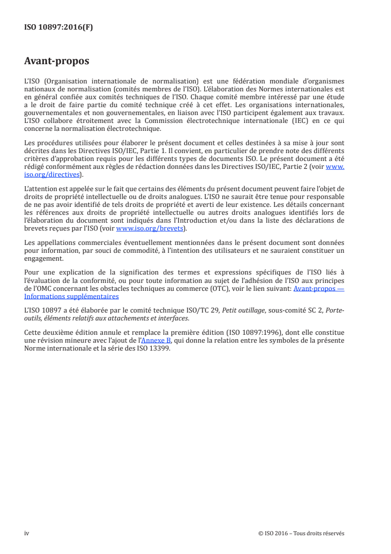ISO 10897:2016 ISO 10897:2016 - Pinces de serrage pour mandrins à conicité 1:10 — Pinces, mandrins à pinces, écrous de serrage/24/2016 - Page 4 preview