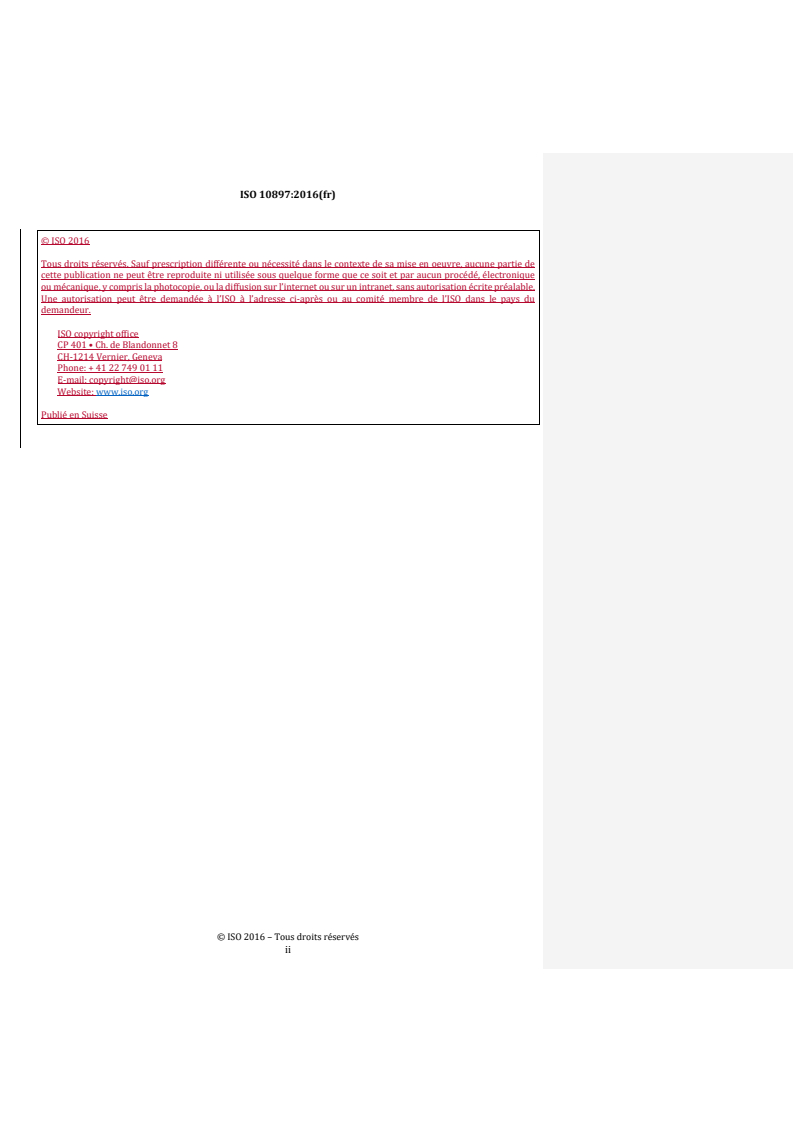 ISO 10897:2016 REDLINE ISO 10897:2016 - Pinces de serrage pour mandrins à conicité 1:10 — Pinces, mandrins à pinces, écrous de serrage - Page 2 preview