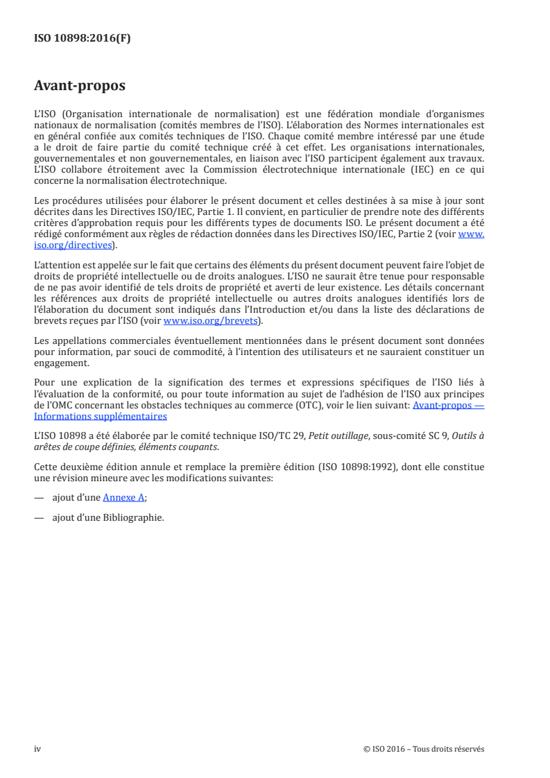 ISO 10898:2016 ISO 10898:2016 - Forets à pointer/14/2016 - Page 4 preview