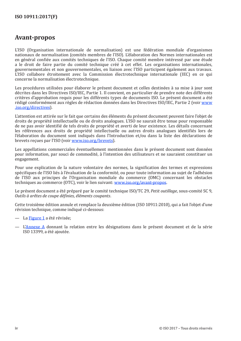 ISO 10911:2017 ISO 10911:2017 - Fraises cylindriques deux tailles monobloc en métaux-durs — Dimensions/26/2017 - Page 4 preview