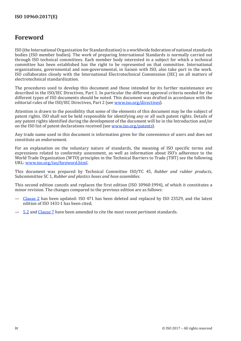 ISO 10960:2017 ISO 10960:2017 - Rubber and plastics hoses — Assessment of ozone resistance under dynamic conditions
Released:12/5/2017 - Page 4 preview