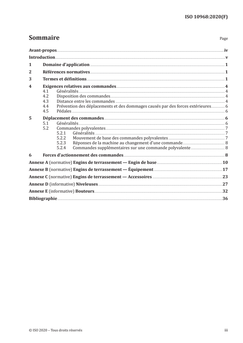 ISO 10968:2020 ISO 10968:2020 - Engins de terrassement — Commandes de l'opérateur/4/2020 - Page 3 preview