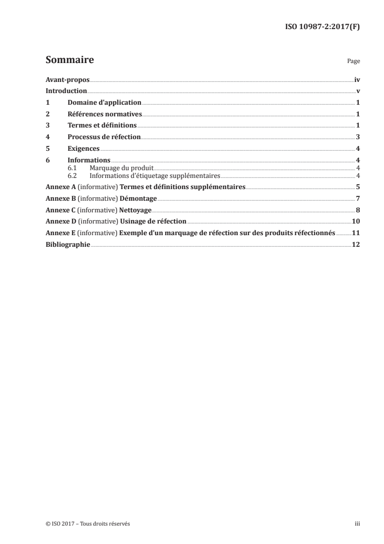 ISO 10987-2:2017 ISO 10987-2:2017 - Engins de terrassement — Durabilité — Partie 2: Réfection/23/2017 - Page 3 preview