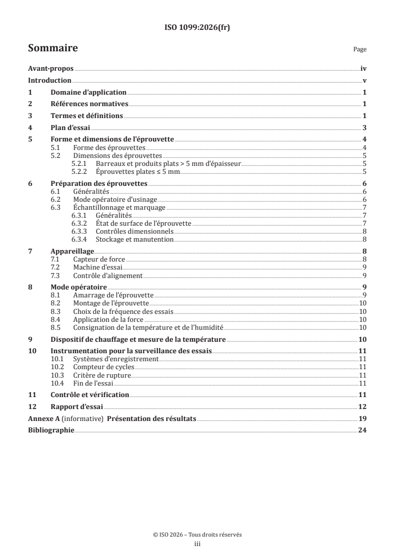 ISO 1099:2026 ISO 1099:2026 - Matériaux métalliques — Essais de fatigue — Méthode par force axiale contrôlée - Page 3 preview