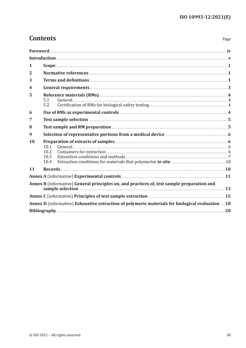 ISO 10993-12:2021 ISO 10993-12:2021 - Biological evaluation of medical devices — Part 12: Sample preparation and reference materials
Released:1/20/2021 - Page 3 preview