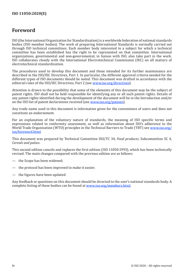 SIST ISO 11050:2020 ISO 11050:2020 - Wheat flour and durum wheat semolina — Determination of impurities of animal origin/16/2020 - Page 4 preview