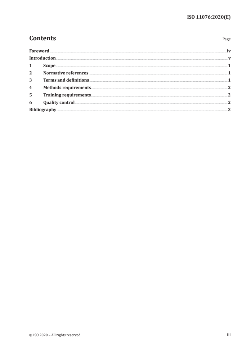 ISO 11076:2020 ISO 11076:2020 - Aircraft — Deicing/anti-icing methods on the ground/31/2020 - Page 3 preview