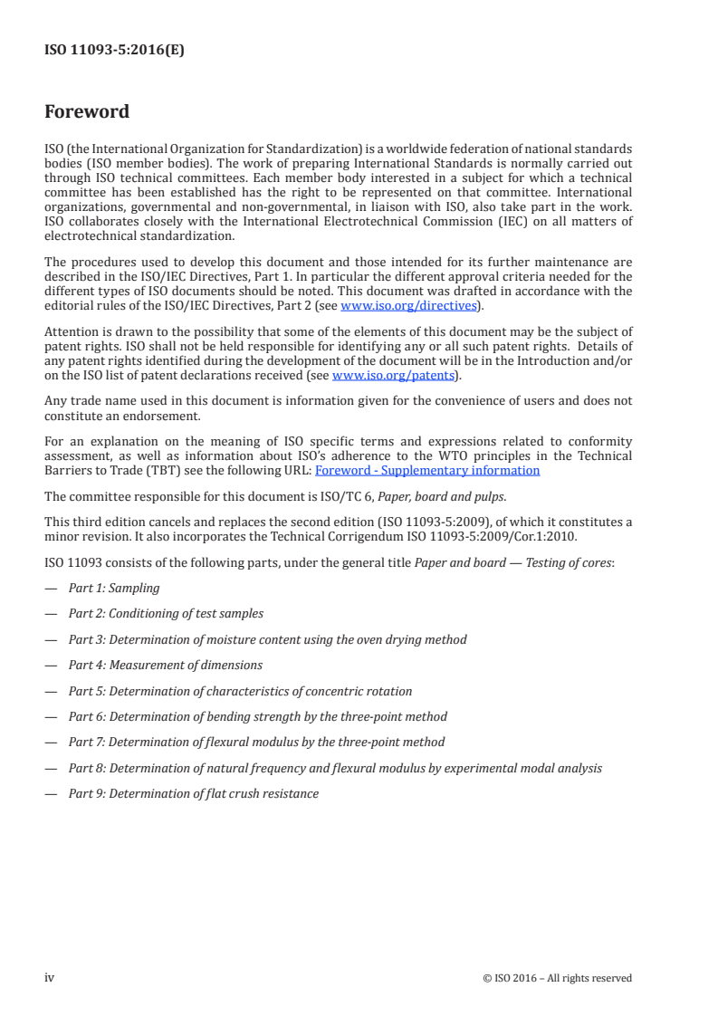 ISO 11093-5:2016 ISO 11093-5:2016 - Paper and board — Testing of cores — Part 5: Determination of characteristics of concentric rotation/19/2016 - Page 4 preview