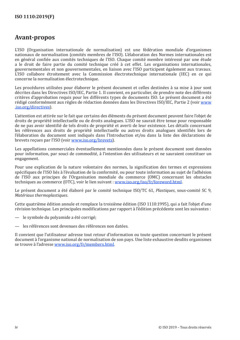 SIST ISO 1110:2023 ISO 1110:2019 - Plastiques — Polyamides — Conditionnement accéléré d'éprouvettes/16/2019 - Page 4 preview