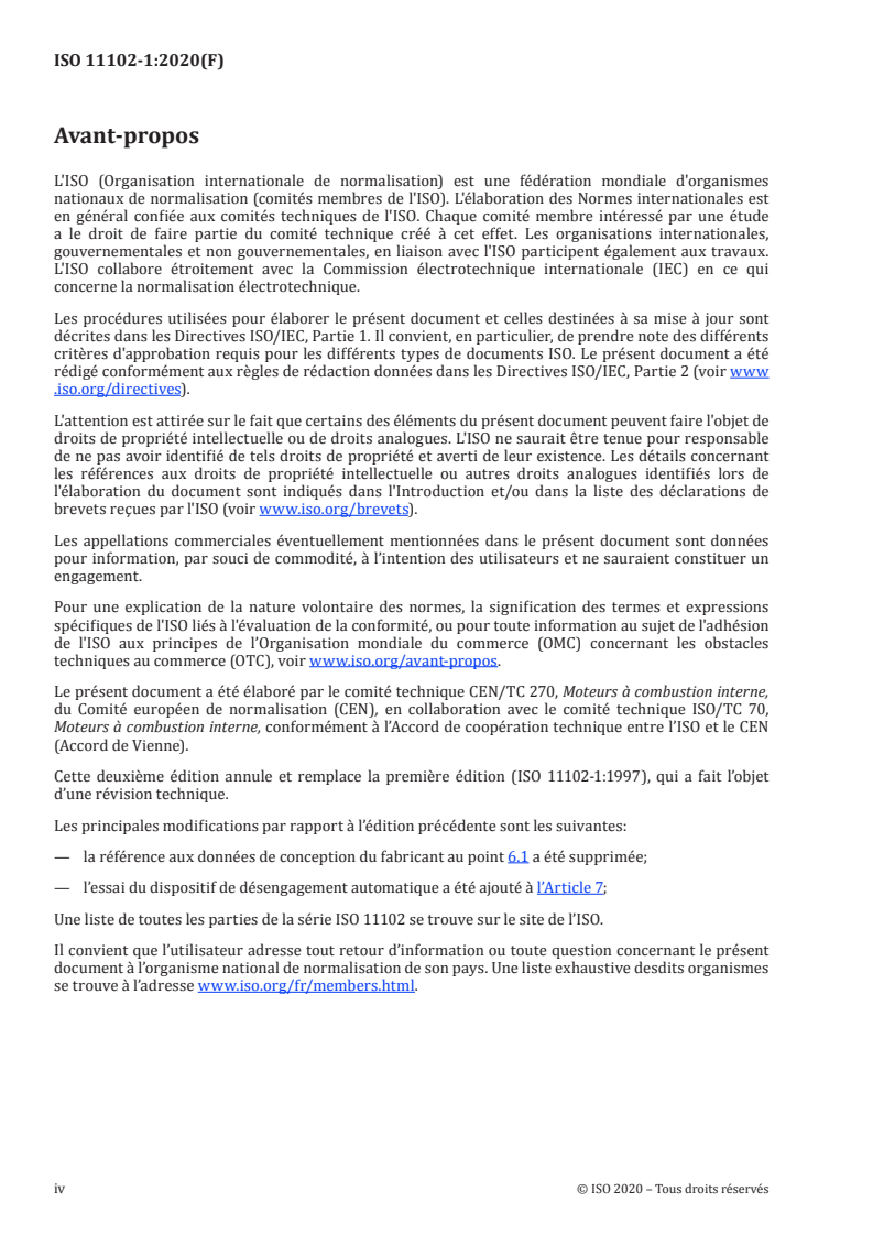 ISO 11102-1:2020 ISO 11102-1:2020 - Moteurs alternatifs à combustion interne — Dispositifs de démarrage à la manivelle — Partie 1: Exigences de sécurité et essais/26/2020 - Page 4 preview