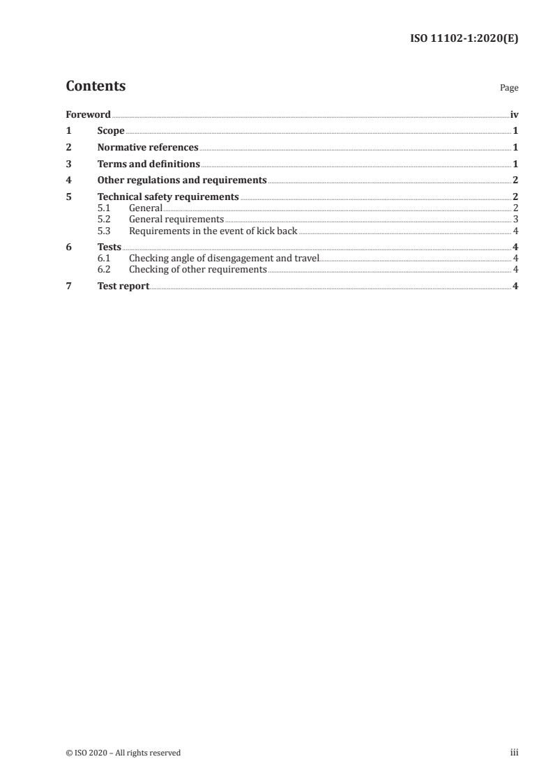 ISO 11102-1:2020 ISO 11102-1:2020 - Reciprocating internal combustion engines — Handle starting equipment — Part 1: Safety requirements and tests/26/2020 - Page 3 preview