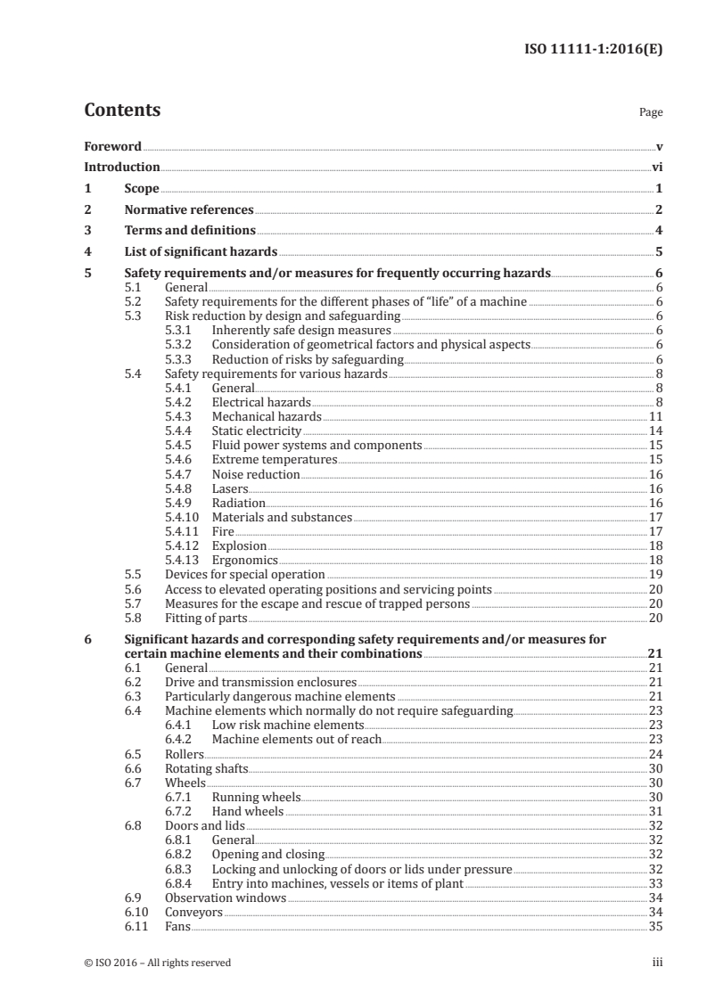ISO 11111-1:2016 ISO 11111-1:2016 - Textile machinery — Safety requirements — Part 1: Common requirements/19/2016 - Page 3 preview