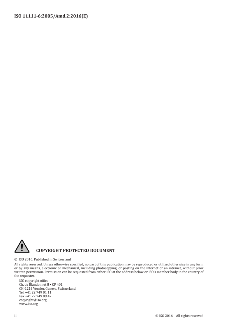 ISO 11111-6:2005/Amd 2:2016 ISO 11111-6:2005/Amd 2:2016 - Textile machinery — Safety requirements — Part 6: Fabric manufacturing machinery — Amendment 2/19/2016 - Page 2 preview