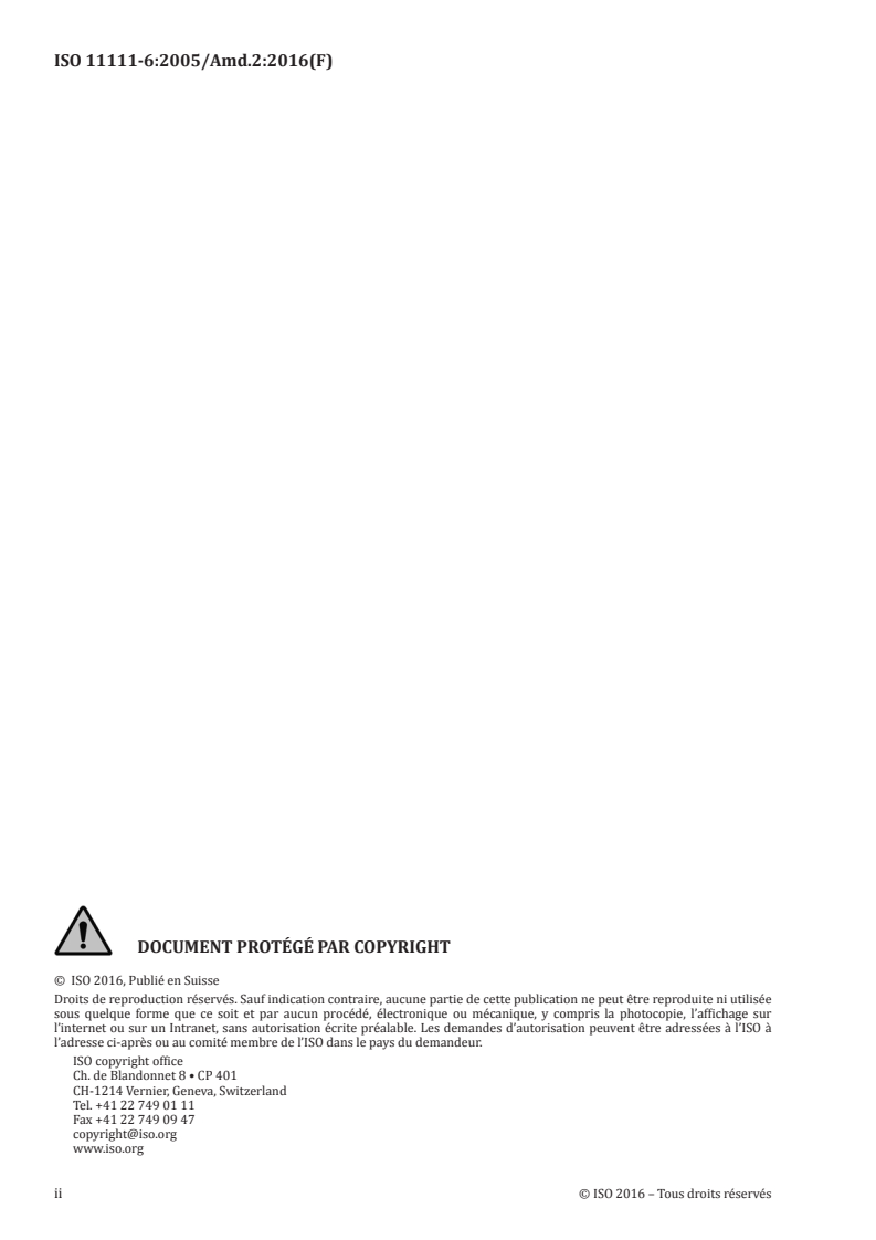 ISO 11111-6:2005/Amd 2:2016 ISO 11111-6:2005/Amd 2:2016 - Matériel pour l'industrie textile — Exigences de sécurité — Partie 6: Machines de production d'étoffes — Amendement 2/19/2016 - Page 2 preview