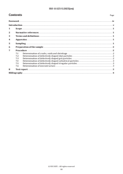 ISO 11125-5:2025 - Preparation of steel substrates before application of paints and related products — Test methods for metallic blast-cleaning abrasives — Part 5: Determination of percentage defective particles and of microstructure
Released:21. 07. 2025 - Page 3 preview