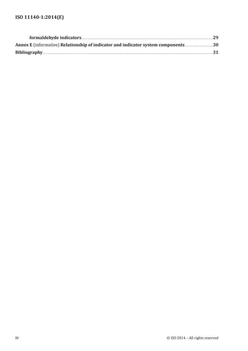 ISO 11140-1:2014 ISO 11140-1:2014 - Sterilization of health care products — Chemical indicators — Part 1: General requirements/31/2014 - Page 4 preview