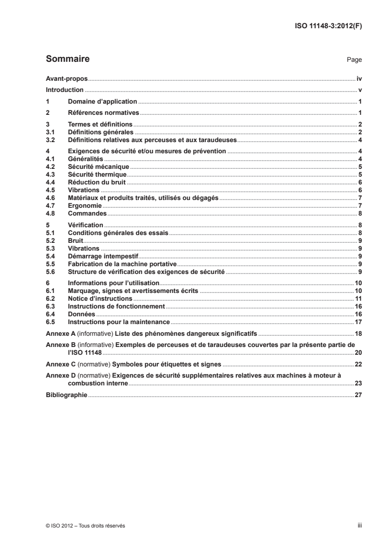ISO 11148-3:2012 ISO 11148-3:2012 - Machines portatives à moteur non électrique — Exigences de sécurité — Partie 3: Perceuses et taraudeuses/11/2012 - Page 3 preview