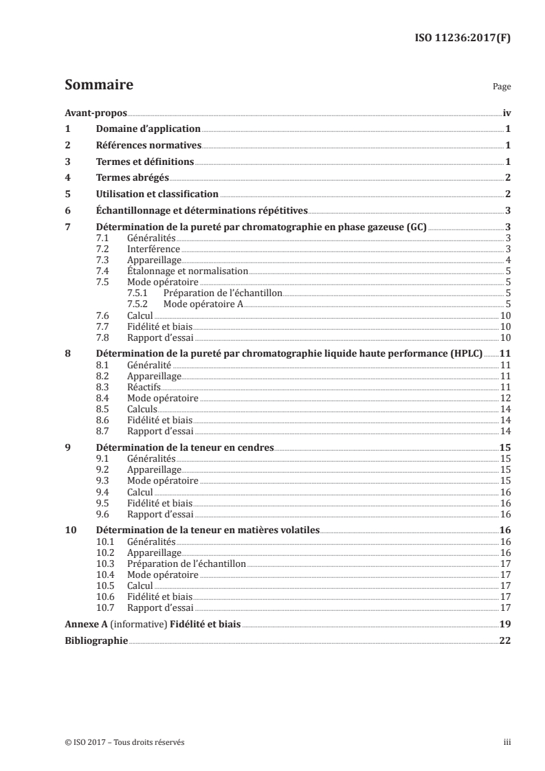 ISO 11236:2017 ISO 11236:2017 - Ingrédients de mélange du caoutchouc — Antidégradants du type p-phénylènediamine (PPDs) — Méthodes d'essai/14/2017 - Page 3 preview