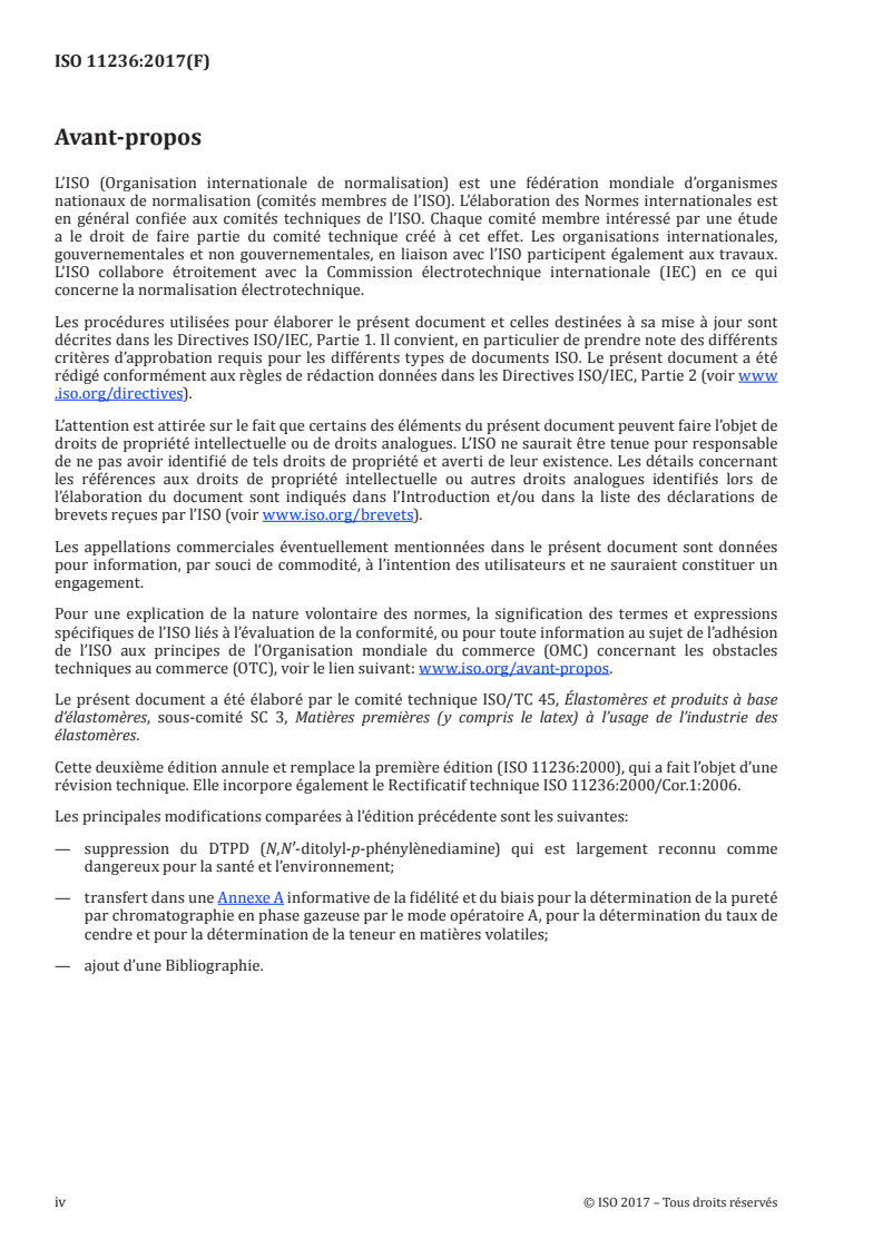 ISO 11236:2017 ISO 11236:2017 - Ingrédients de mélange du caoutchouc — Antidégradants du type p-phénylènediamine (PPDs) — Méthodes d'essai/14/2017 - Page 4 preview