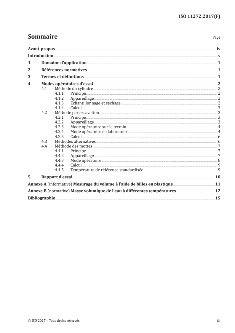 ISO 11272:2017 ISO 11272:2017 - Qualité du sol — Détermination de la masse volumique apparente sèche/8/2017 - Page 3 preview